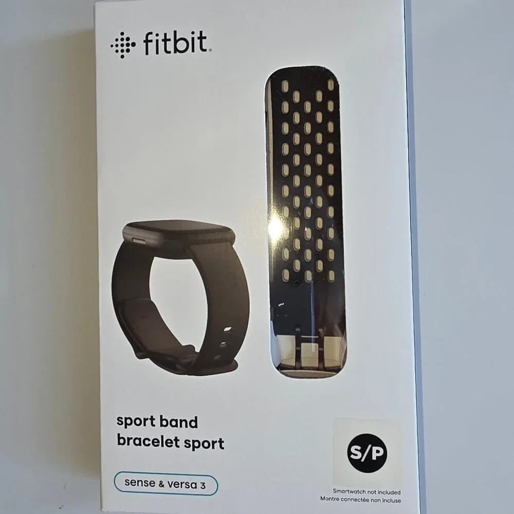 Original OEM Fitbit Versa 3/Sense Sport Band – Black – NWT – Size S/P
